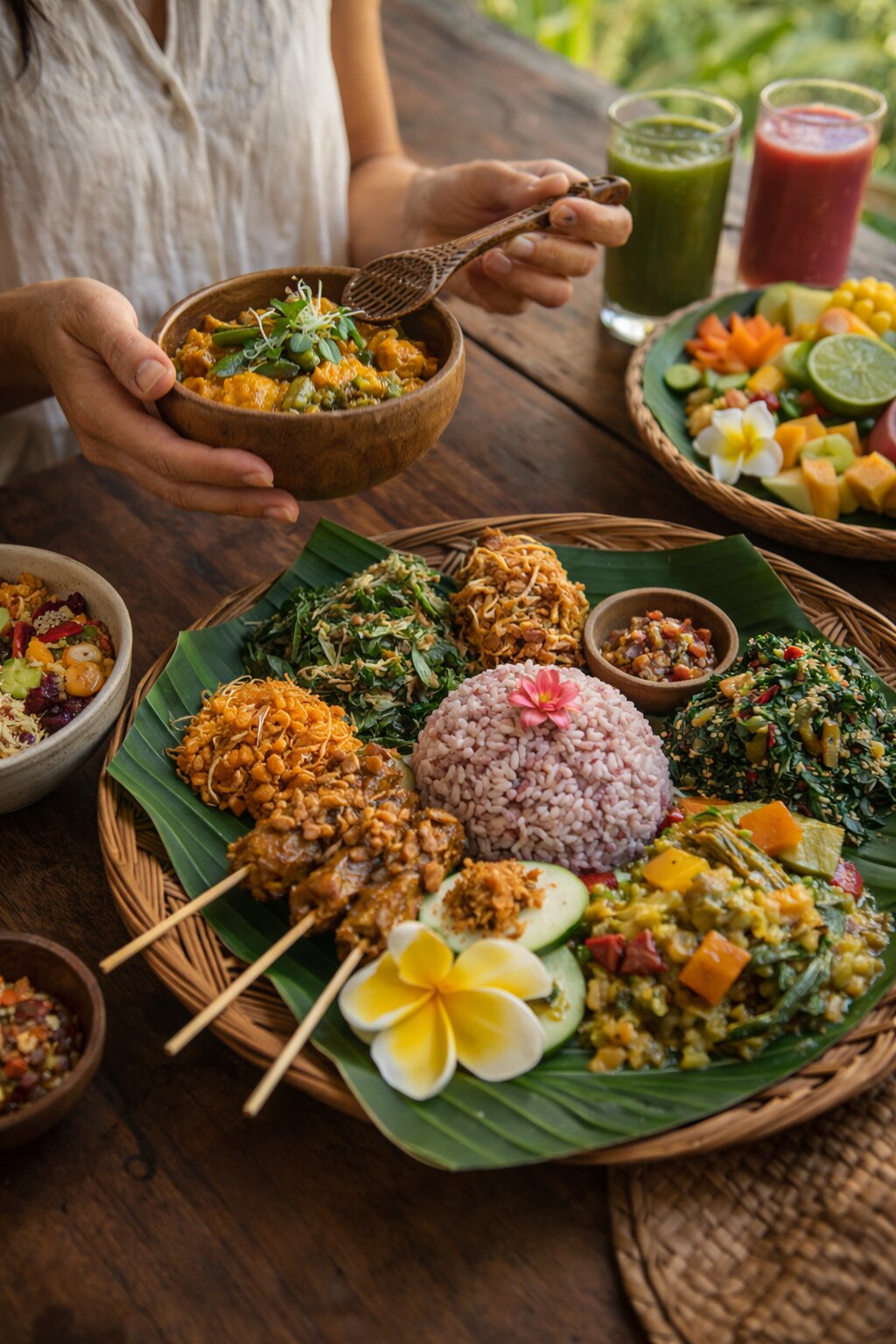 Nourishing plant-based meals at the retreat