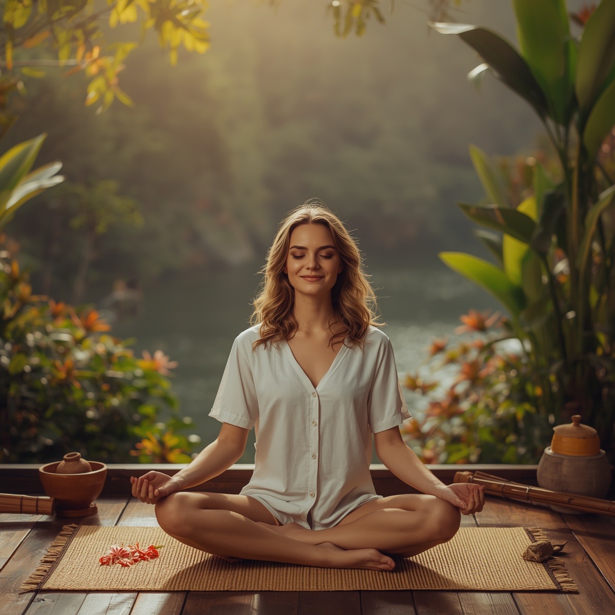 Body awareness movement session in open pavilion